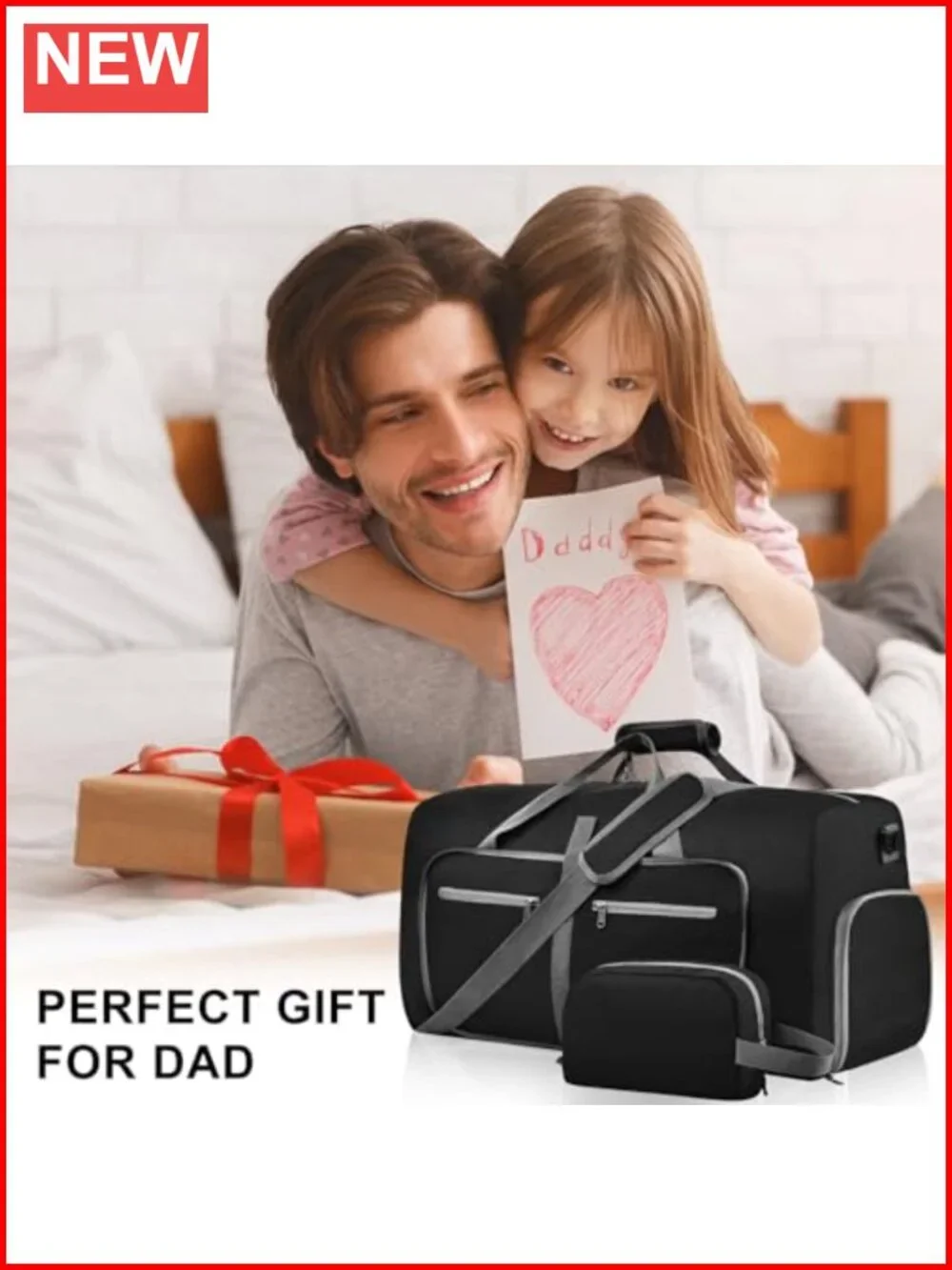 Duffle Bag with Shoes Compartment, Foldable Travel Duffel for Men Women,